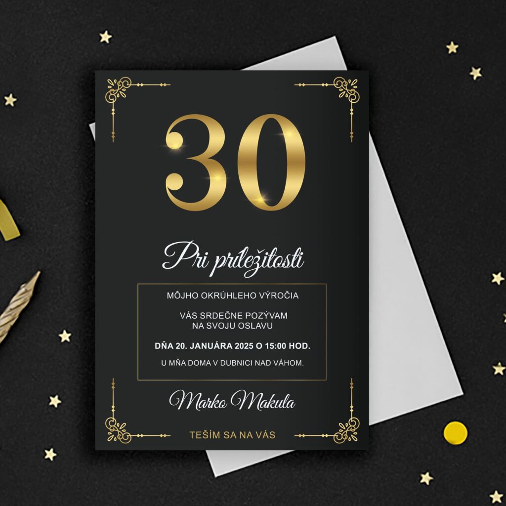 Pozvánka na oslavu 30 narozenin 19
