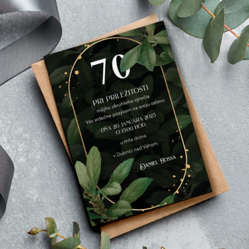 Pozvánka na 70-te narozeniny