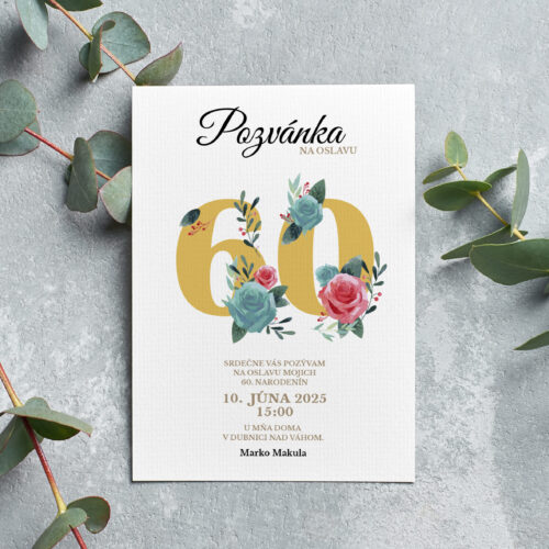 Pozvánka na 60-te narozeniny