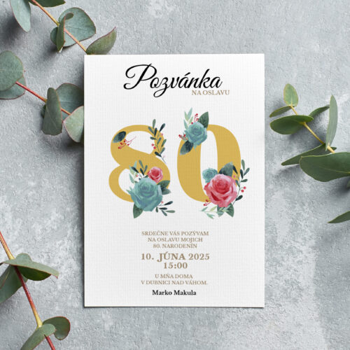 Pozvánka na 80-te narozeniny