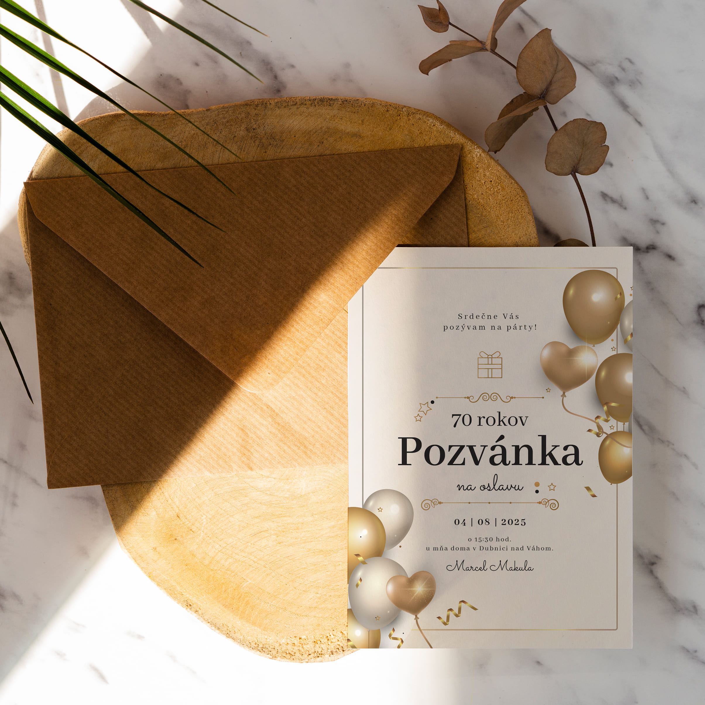 Elektronická pozvánka na oslavu 70. narozenin 2025_110 1 Pozvánka na 70-te narozeniny