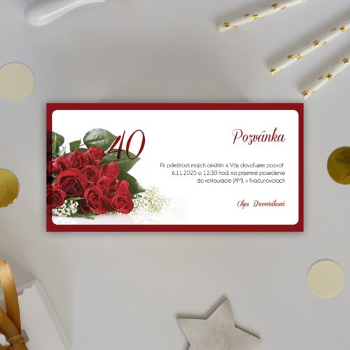 Pozvánka na 40-te narozeniny