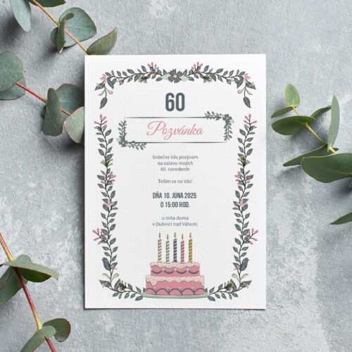 Pozvánka na 60-te narozeniny