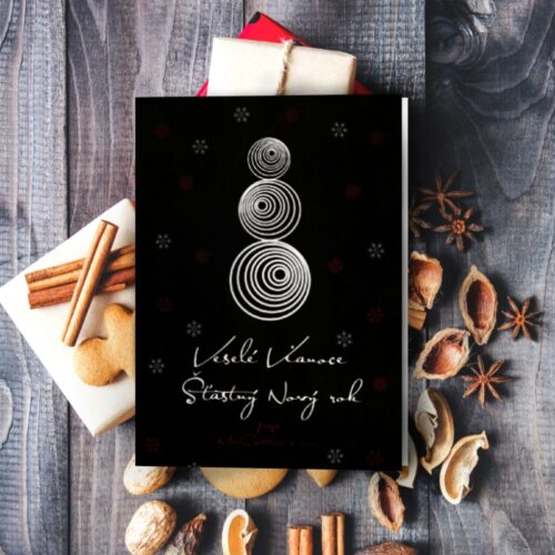 otevírací novoročenka s koulemi