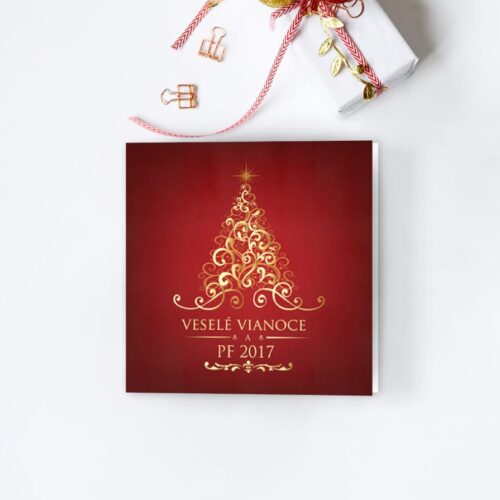 firemní novoročenka s ornamenty