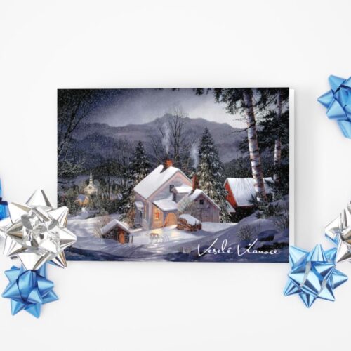 novoročenka s přírodou a stromy