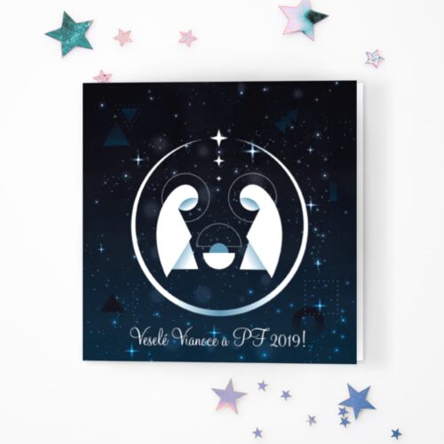 novoročenka s křesťanským motivem