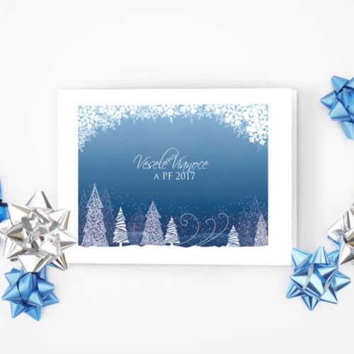 modré novoročenky se stromy