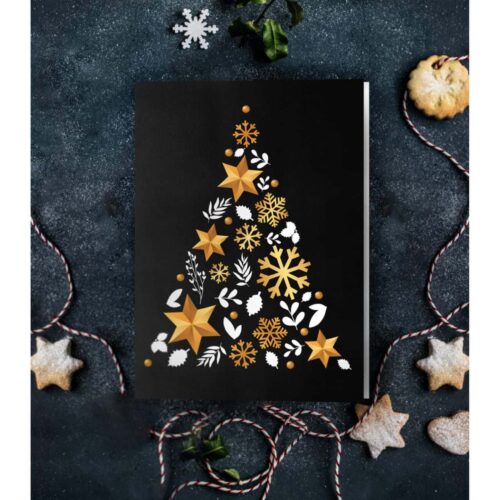 minimalistická novoročenka se stromem