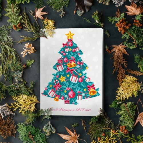 novoročenka se stromem a dárky