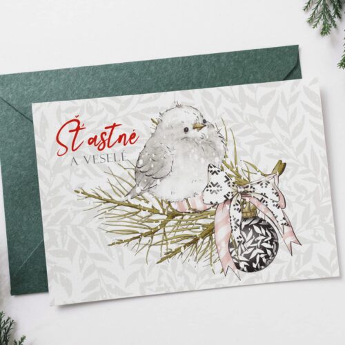 novoročenka s ptáčkem