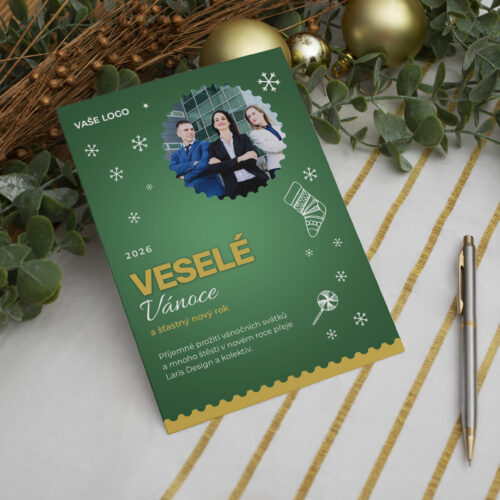 novoročenka firemní s fotkou