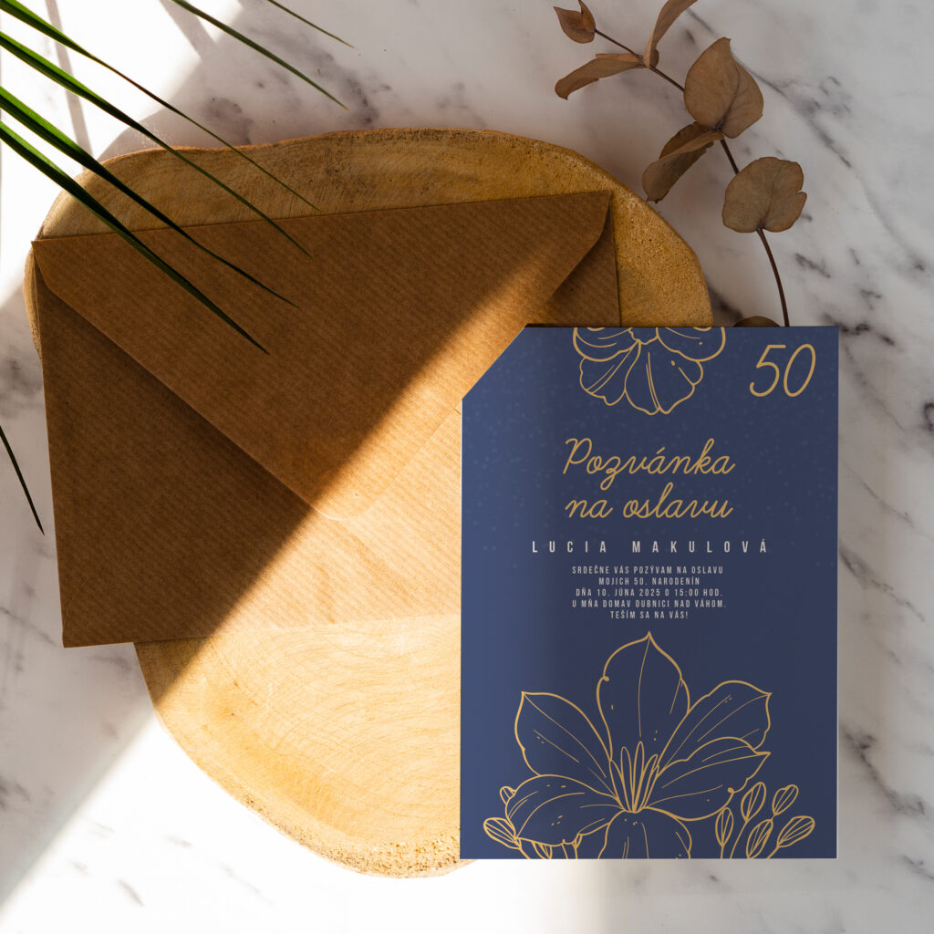 Pozvánka na oslavu zlatý květ