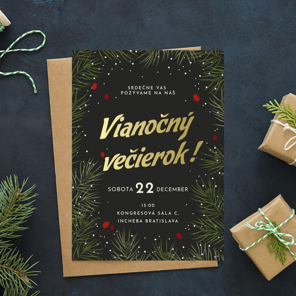Pozvánka na vánoční večírek 1