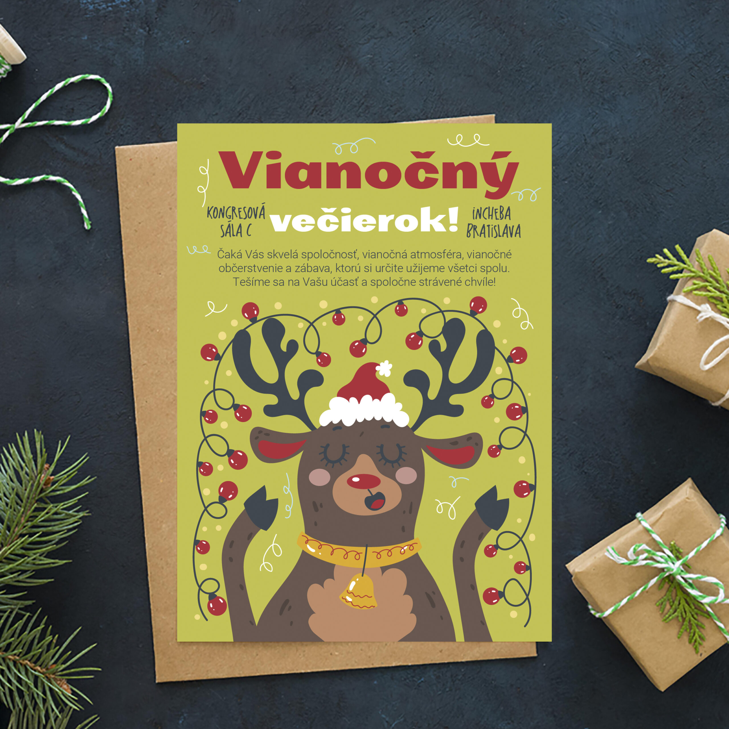 Pozvánky na vánoční večírek