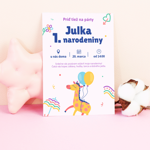 Pozvánka na dětskou oslavu 2025 26