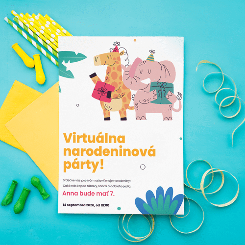 Pozvánka na dětskou oslavu 2025 9