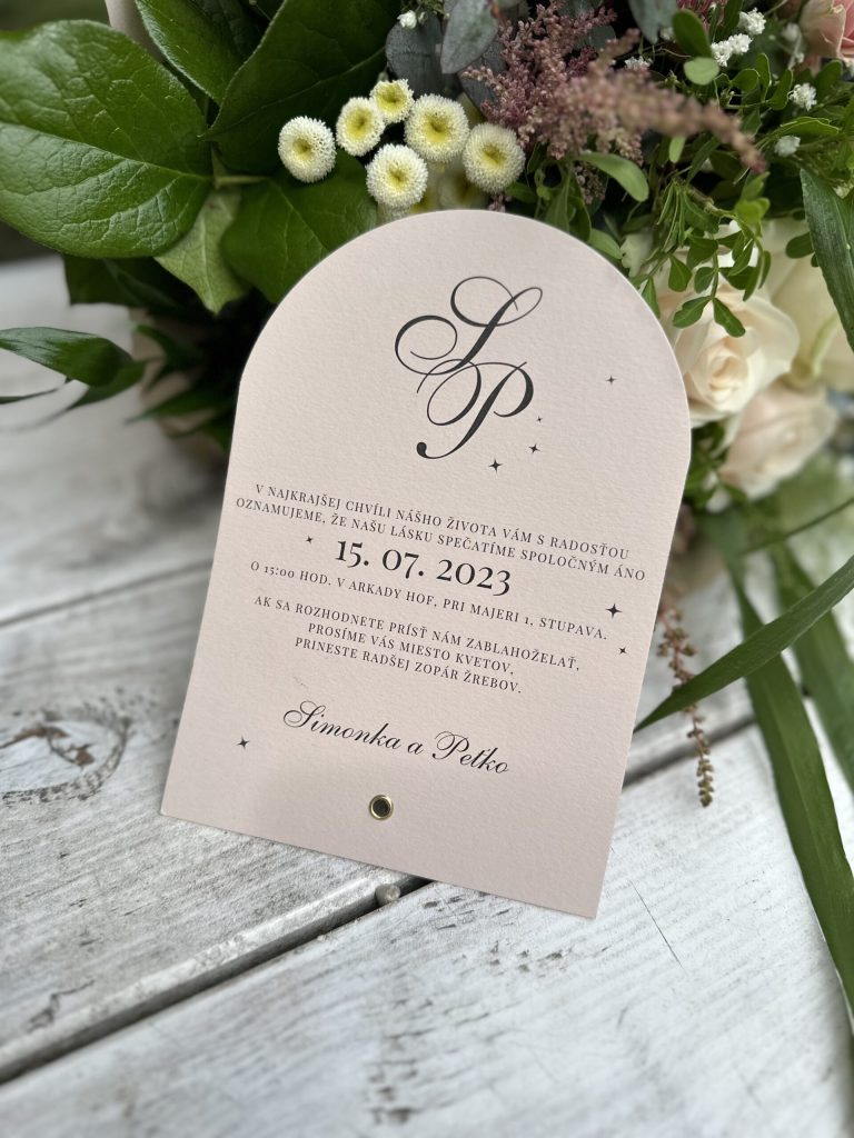 Obloukové svatební oznámení