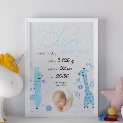 Designový plakát k narození