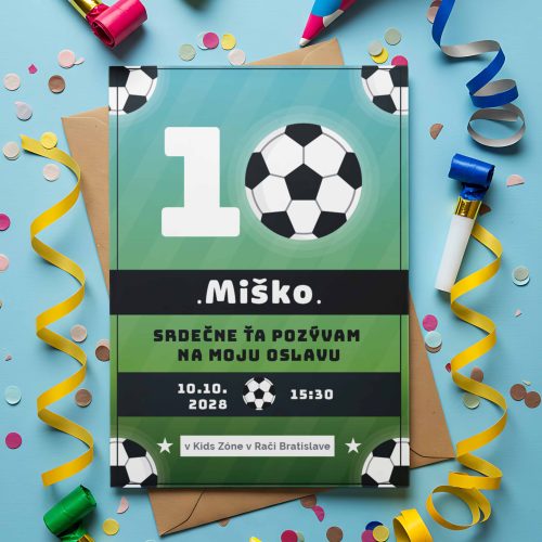 Pozvánka na dětskou oslavu Fotbal 2