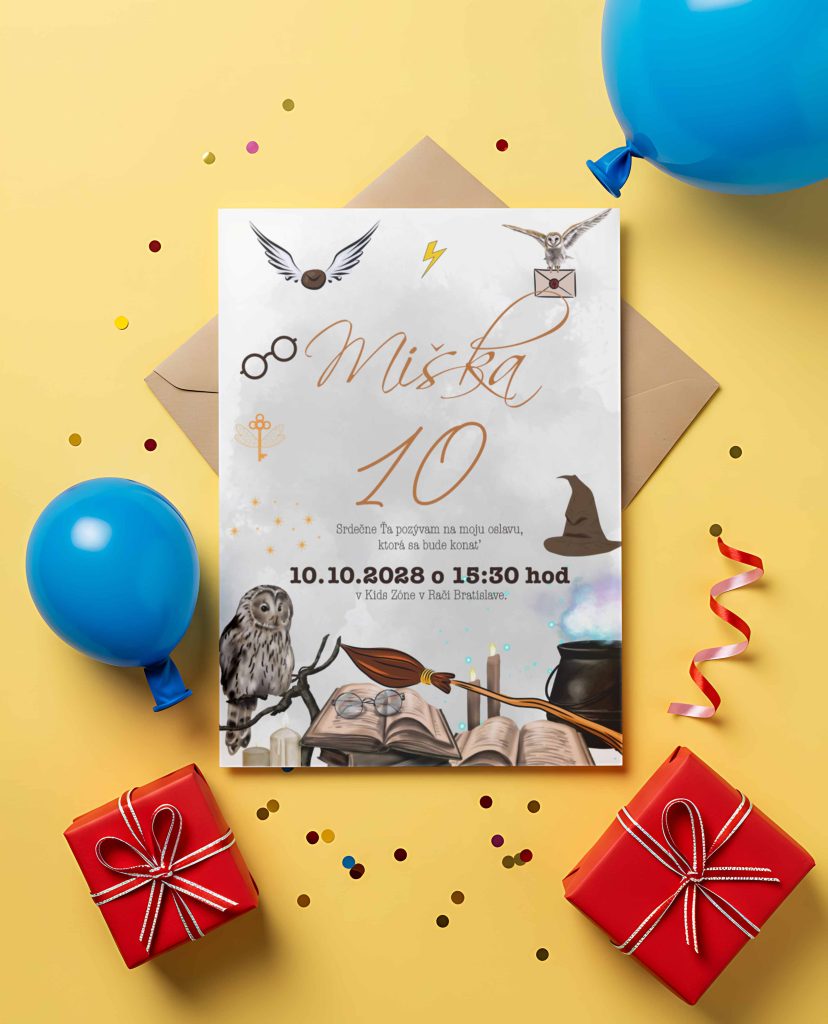 Pozvánka na dětskou oslavu Harry Potter