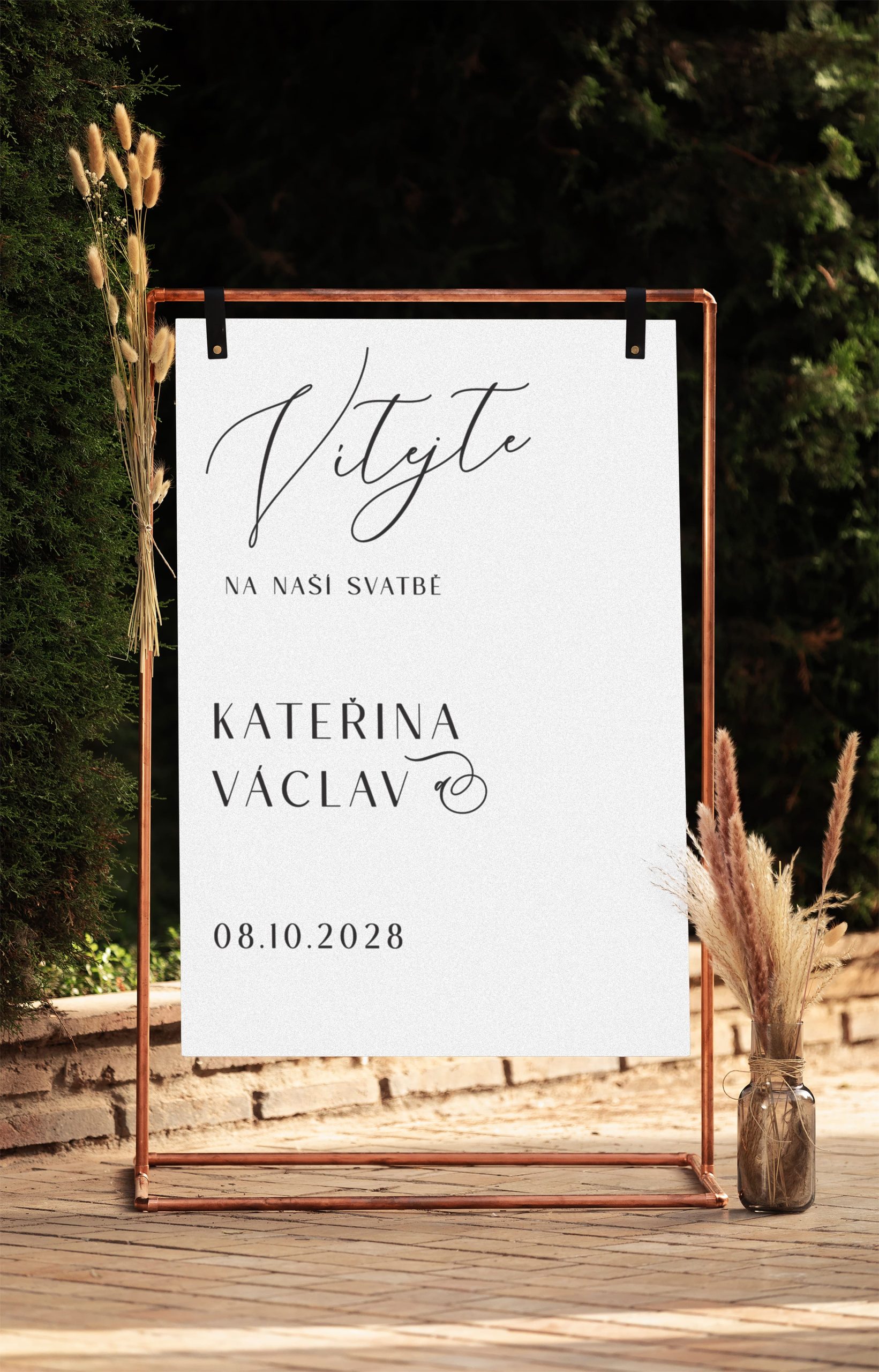 Uvítací cedule na svatbu 2025 10 1 Uvítací cedule na svatbu 2025 10