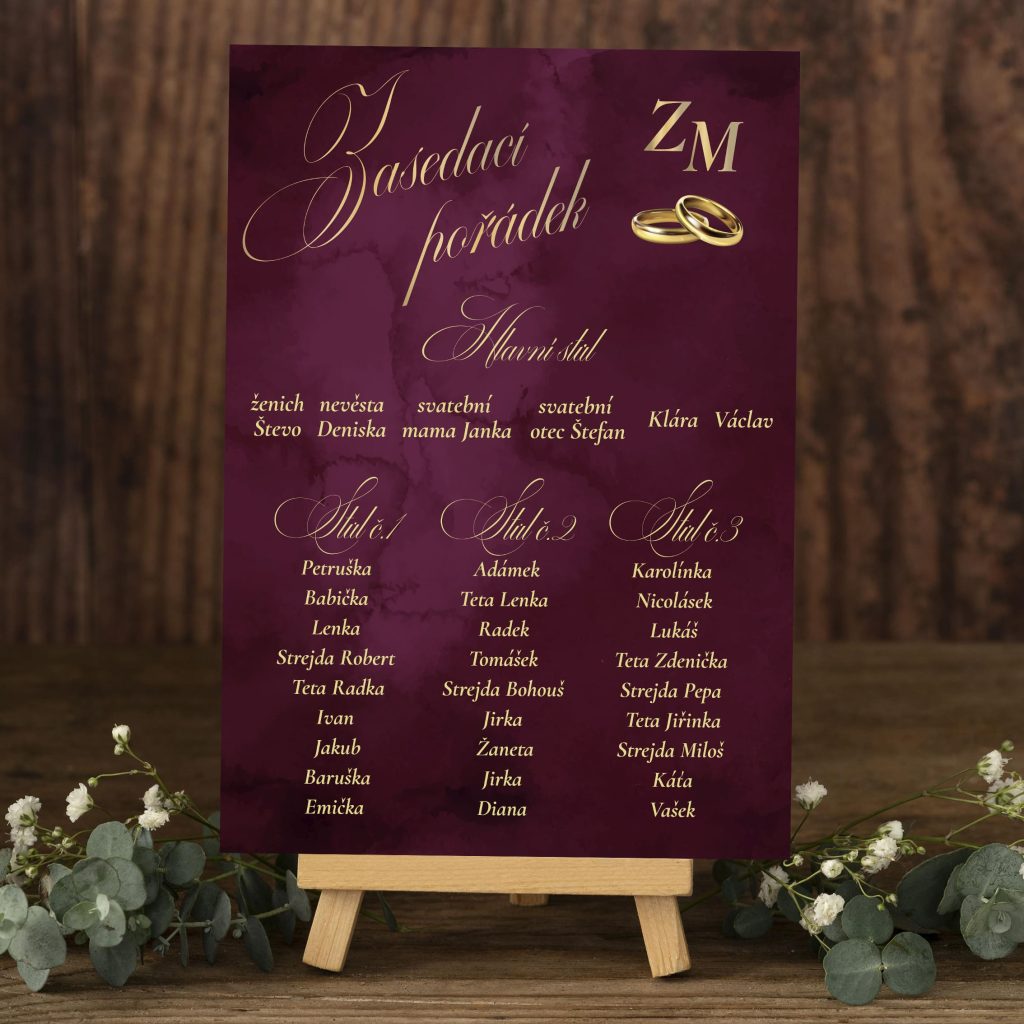 Zasedací pořádek na svatbu LSO2025_0412