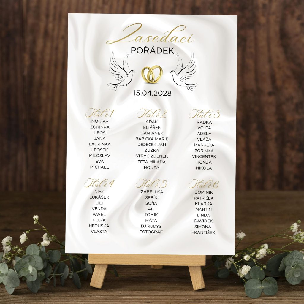 Zasedací pořádek na svatbu  LSO69