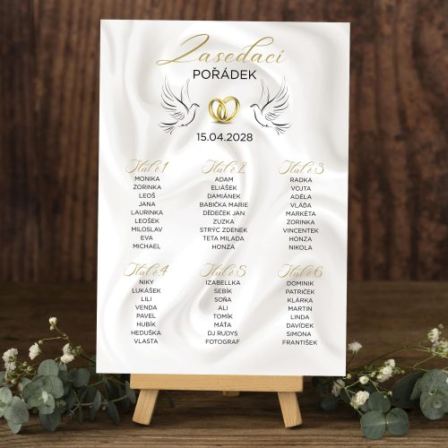 zasedací pořádek na svatbu