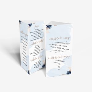 svatební menu tisk stojan