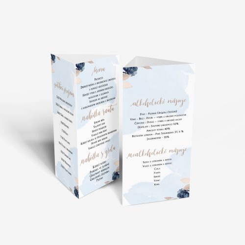 svatební menu tisk stojan