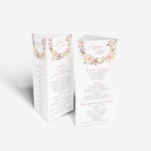 svatební menu tisk stojan