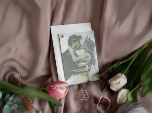 svatební oznámení transparentní s fotkou