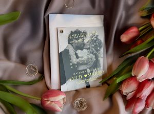 svatební oznámení transparentní s fotkou