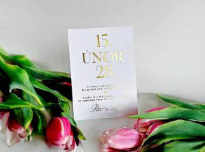 svatební ozámení luxusní, plexi, metalický potisk