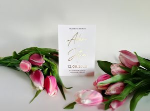 svatební ozámení luxusní, plexi, metalický potisk