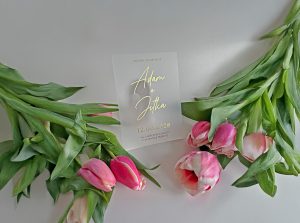 svatební ozámení luxusní, plexi, metalický potisk