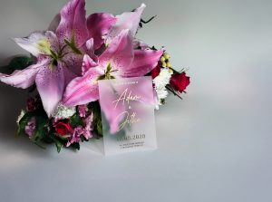 svatební ozámení luxusní, plexi, metalický potisk