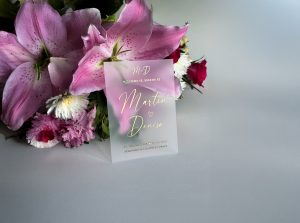 svatební ozámení luxusní, plexi, metalický potisk