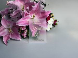 svatební ozámení luxusní, plexi, metalický potisk