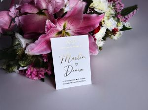 svatební ozámení luxusní, plexi, metalický potisk