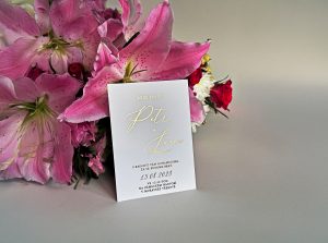 svatební ozámení luxusní, plexi, metalický potisk
