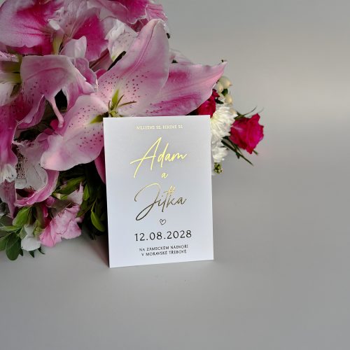 svatební ozámení luxusní, plexi, metalický potisk