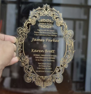 zrcadlové svatební oznámení