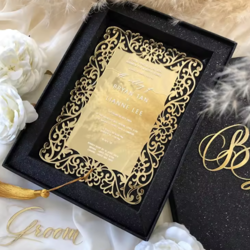 zrcadlové svatební oznámení