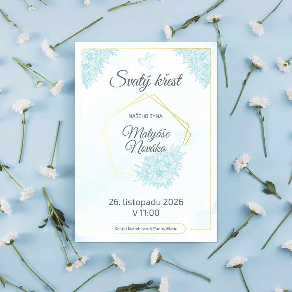 Pozvánka na křtiny Nebe