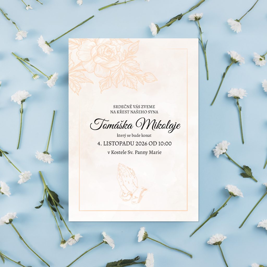 Pozvánka na křest jemná