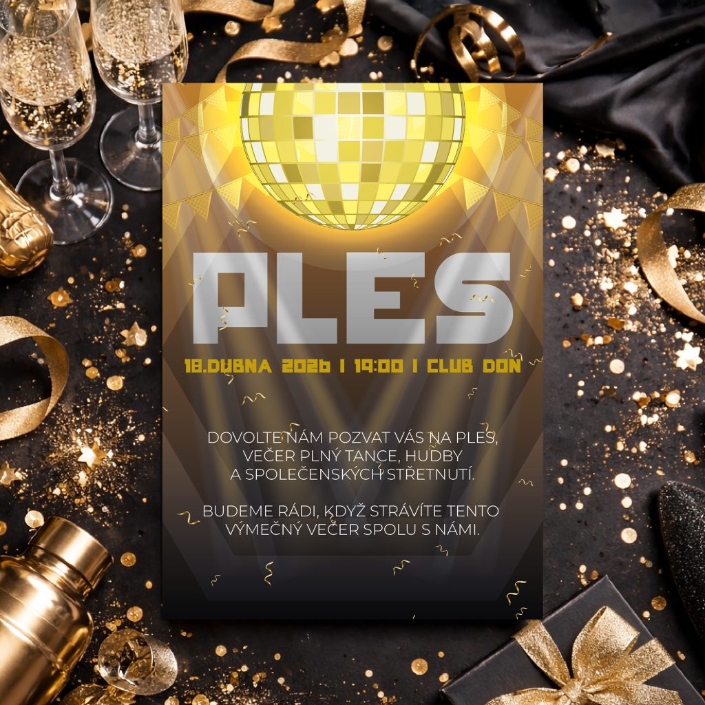 Pozvánka na maturitní ples Gold