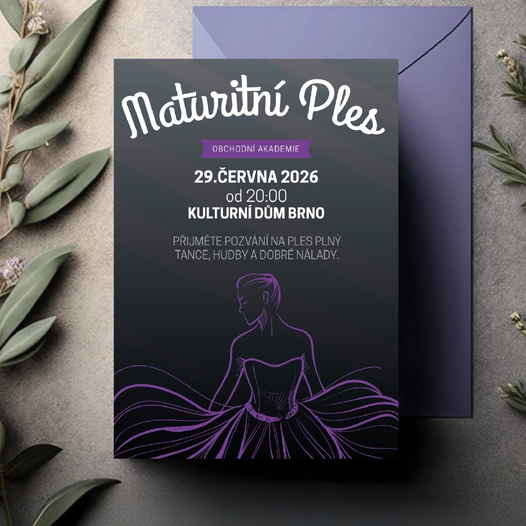 Pozvánka na maturitní ples Elegant