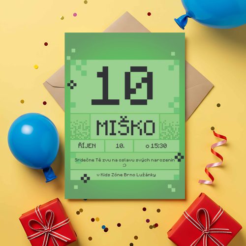 pozvánka na narozeniny minecraft